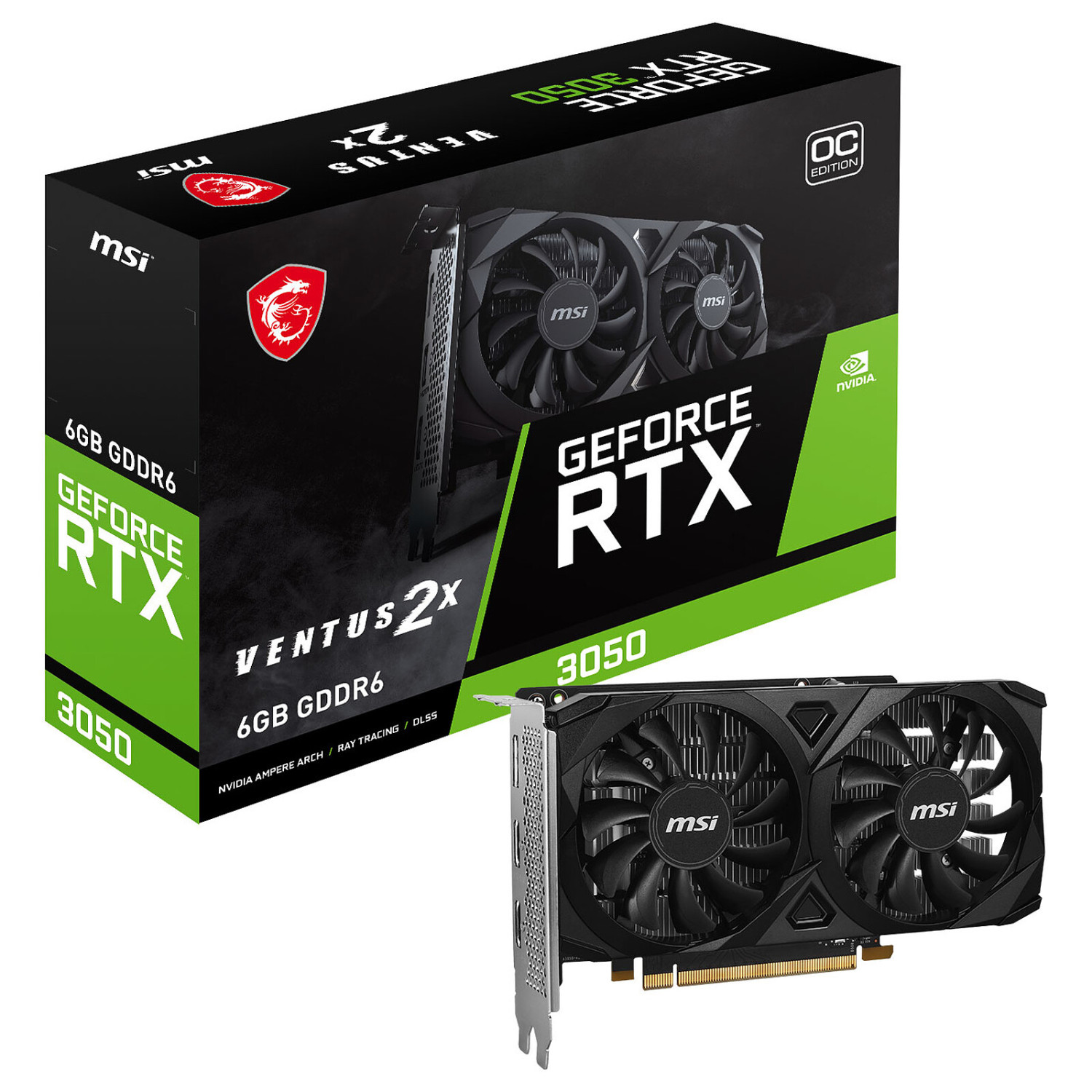 کارت گرافیک MSI RTX 3050 VENTUS 2X OC 6GB