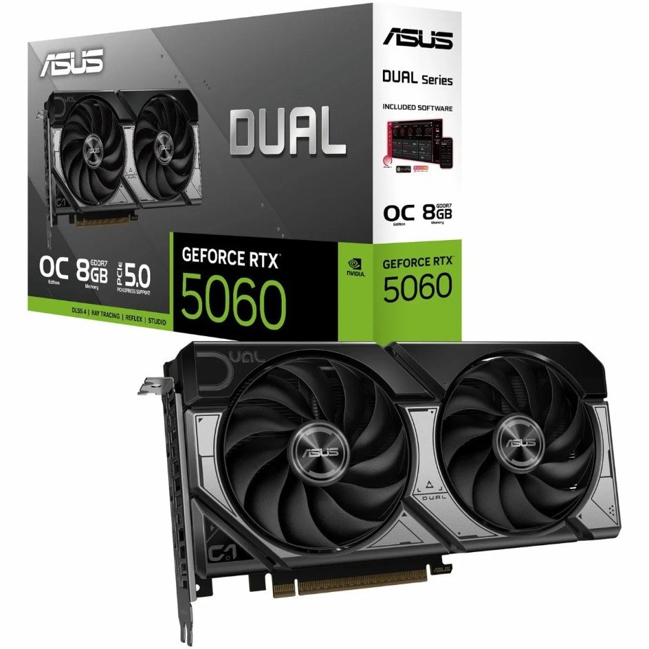 کارت گرافیک ایسوس مدل ASUS Dual GeForce RTX 5060 8GB GDDR7 OC Edition